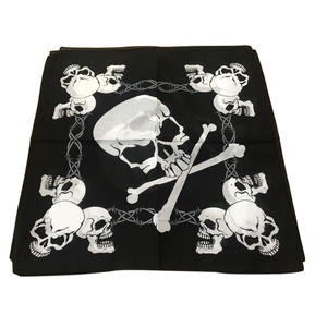 Bandana de seda cuadrada personalizada multifuncional Bandana de algodón rojo con logotipo clásico Bandanas impresas coloridas - Product Image 5