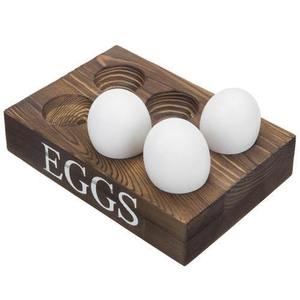 ที่ใส่ไข่ทำจากไม้6รูสำหรับเครื่องครัวที่เก็บไข่สีน้ำตาล - Product Image 6