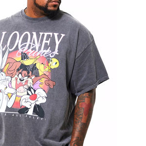 Personalizado de alta calidad Streetwear de gran tamaño Vintage hombres camisetas de peso pesado Boxy Drop Shoulder en blanco hombres lavado ácido camisetas - Product Image 5