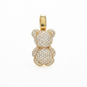 Collar con colgante de oso de peluche con diamantes de moissanita incoloros en plata 925, joyería hip hop, fabricante de la India. - Product Image 3