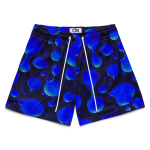 Pantalones cortos deportivos de malla de punto personalizados OEM al por mayor de secado rápido transpirable con cierre de cordón estilo informal impresión por sublimación - Product Image 1