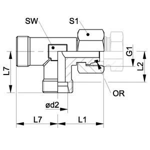Raccord hydraulique XVELO NW Metric TE en zinc nickelé, état neuf - Product Image 2