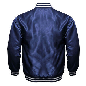 Nouveau design, blouson d'aviateur imperméable de haute qualité avec broderie patchwork pour hommes grande taille, vestes universitaires en satin pour hommes - Product Image 2