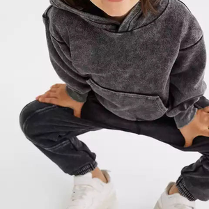 Ensemble de sweat-shirt décontracté pour enfants personnalisé, en molleton, en coton doux, deux pièces, pour garçons et filles - Product Image 5