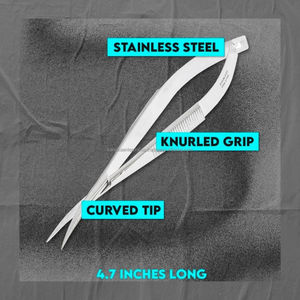 Ciseaux et pinces à épiler professionnels en acier inoxydable à pointes affûtées, couleur argent, pour sourcils et cils - Product Image 2