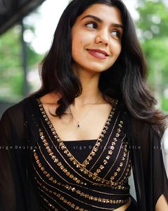 La mayoría de las exportaciones que venden Indian Beautiful Georgette Lehenga Choli Última exclusiva Calidad Premium Trendy Fancy Party Bridal Wear - Product Image 5