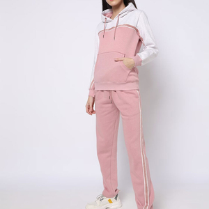 <b>Women</b> Casual Solid Tracksuit 2Pcs Set High Quality Fleece Custom Print Zipper Closure Latest Fashion for <b>Women</b> - Product Image 1