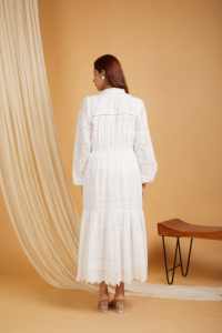 OEM ODM personalizado elegante vestido blanco de cuerpo entero para las mujeres de moda señoras hermosos vestidos de verano Mujer fiesta vestido de noche - Product Image 2