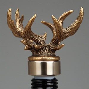 Tapón de Botella de Vino Personalizado de Acero Inoxidable Duradero con Diseño Navideño, Color y Logotipo Personalizables para Mantener el Vino Fresco - Product Image 1