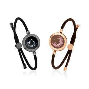 <span class=keywords><strong>Pulsera</strong></span> de Moda <span class=keywords><strong>TOTWOO</strong></span> Montaña y Mar, Pulseras Inteligentes con Emparejamiento Bluetooth de Larga Distancia, Joyería Elegante para Parejas - Product Image 1