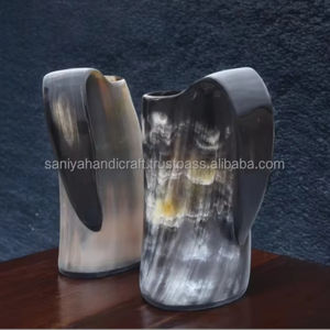Authentic 450ml Medieval <b>Viking</b> Drinking Horn Mug Handcrafted Buffalo Horn Polished Inspired Norse Art SANIYA HANDICRAFT Wedding - Product Image 3