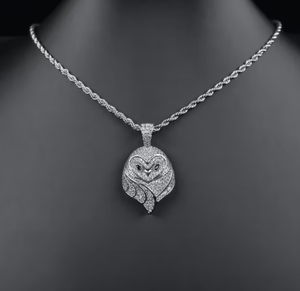 Collar de Cadena con Colgante de Diamantes de Imitación Estilo Hip Hop, Chapado en Aleación de Zinc, Personalizable, con Diseño de Búho, Unisex, Gran Venta - Product Image 1