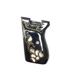 Mirino ceco compatibile madreperla intarsio nero in legno impugnatura - Product Image 2