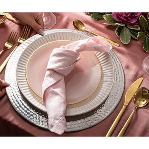 En acier inoxydable argenterie chargeur plaque dîner Ware accessoires décoratif chargeur plaque ronde dîner plat pour Top vente - Product Image 6