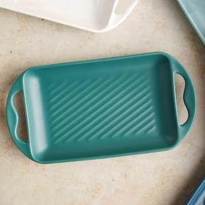 Plateau de service moderne et unique de forme rectangulaire avec poignées de sculpture en lapin pour la maison, l'hôtel et les restaurants avec logo personnalisé - Product Image 4