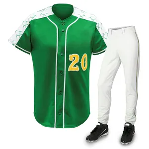 Beyzbol kısa kollu gömlek eşleşen pantolon toptan softbol tişörtü s özel logo/marka adı ve üniformaları | Softbol tişörtü