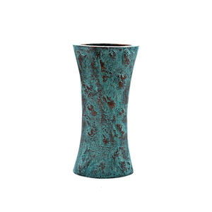 Ensemble de 2 Vase à fleurs en laiton de haute qualité fini noir pour la maison Vases à fleurs en métal décoratifs de table faits à la main en vrac - Product Image 6
