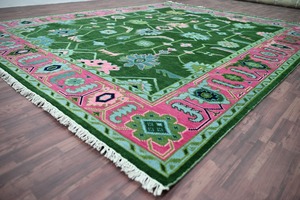 Haute qualité Oushak tapis noué à la main Rectangle tapis nouvelle-zélande laine coton abstrait grand espace sol décor pour salon - Product Image 4