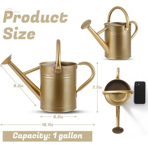 Modern Design Watering <b>Can</b> Gold Color Unique Stylish Handmade Galvanized Tin <b>Water</b> <b>Can</b> For Garden Decor Accessories Supplies - Product Image 3