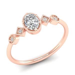 REYES ขายส่งที่กําหนดเองผู้หญิงเครื่องประดับ 0.86ct รูปไข่ตัด Lab ปลูกเพชรเครื่องประดับ 14K สีขาวทองหมั้นแหวนแต่งงาน - Product Image 2