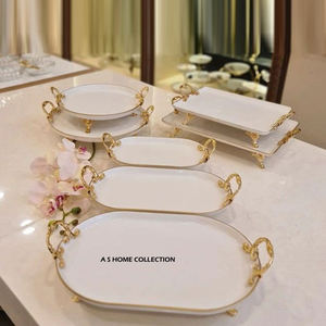 Bandeja Metálica Cuadrada con Acabado Plateado y Espejo, con Asas de Cuerda, Organizador para Perfumes, Cosméticos, Joyas y Revistas - Product Image 4