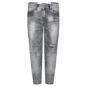 กางเกงยีนส์แฟชั่นสำหรับผู้ชายทรงพอดีตัวปกติกางเกงผ้าเดนิมใส่สบายน้ำหนักเบา - Product Image 1