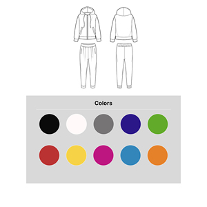 Vente en gros de survêtement mi-épais et doux coupe ajustée avec col à capuche de qualité confortable pour le printemps - Product Image 3