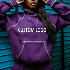 Conjunto de Sudadera Deportiva Antiarrugas 100% Algodón con Costuras en Color de Contraste Personalizadas para Hombre con Estampado Estilo Hip Hop - Product Image 4