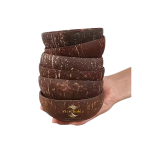 Bol en noix de coco artisanal, bol en coquille de noix de coco naturelle pour servir les aliments - Product Image 3