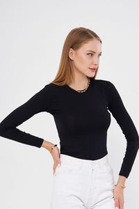 Camiseta interior de manga larga con cuello redondo para mujer - Product Image 4