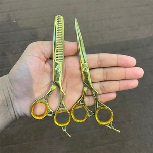 Lames d'affûtage manuelles 2 pièces, kits pour barbiers et salons, manche élégant avec tension fixe, ensembles de coiffure, finition miroir, kits de barbier - Product Image 1
