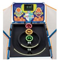 Jeu d'arcade de basket-ball double portable et pliable pour intérieur avec tableau de scores électronique