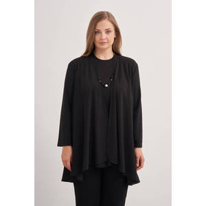 Ensemble haut en crêpe noir pour adolescentes avec manches trois quarts - Product Image 5