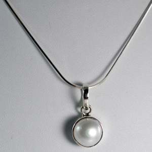 Collar de Perlas de Agua Dulce de Plata de Ley 925 Navya Craft, Regalo de Navidad, Aniversario, Cumpleaños o Día de San Valentín para Esposa - Product Image 6