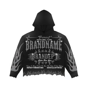 Nuevo Conjunto Deportivo Vintage Lavado al Ácido 2025 para Hombre, Sudadera con Capucha y Pantalones Deportivos, Estilo Urbano con Pedrería - Product Image 6