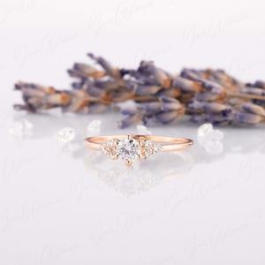 Anillo de estilo bohemio de Plata de Ley 925 para mujer con Topacio blanco, piedra preciosa, joyería de boda hecha a mano, regalo para el amor - Product Image 4