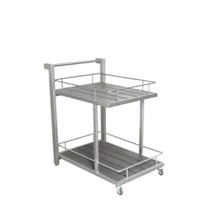 Premium Artisanal Eco-Friendly safe Drinks <b>Display</b> Trolley Trending Classic Handmade Bar Cart Design American Style plated - Product Image 2