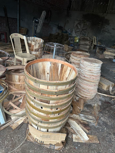 Meilleure option pour la pêche au crabe Conteneur de boisseau en bois durable de qualité supérieure Panier de crabe élégant pour le stockage des aliments - Product Image 2