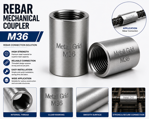 Acoplador de Acero al Carbono M36 de Alta Resistencia con Rosca Precisa para Construcción Estructural e Ingeniería Civil - Product Image 3