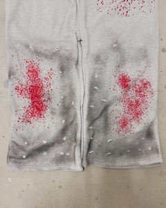 Fabricant de pantalons baggy, peinture personnalisée, effet délavé, pantalon de survêtement délavé à l'acide, pantalon baggy à double taille pour hommes - Product Image 5