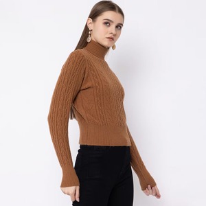 Mejor Proveedor de Prendas de Punto Personalizadas, Suéter de Invierno para Mujer de Alta Calidad, 100% Lana, Transpirable, Estilo Urbano, Servicio OEM - Product Image 3