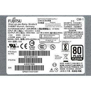 A3C40175929 แหล่งจ่ายไฟฟ้าฟูจิตสึ 450W80PLUS ระดับแพลตตินัม ปรับปรุงใหม่ - Product Image 4