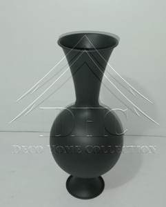 Jarrón de Metal Negro Mate Moderno, Florero Nórdico de Lujo, Centro de Mesa Esférico de Hierro para Decoración del Hogar, Bodas y Hoteles - Product Image 1