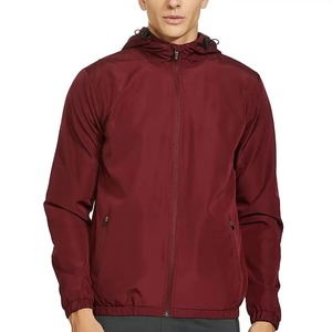 Chaqueta cortavientos para hombre, conjunto de chándal de dos piezas con cremallera, chaqueta cortavientos de poliéster, precio al por mayor disponible - Product Image 1