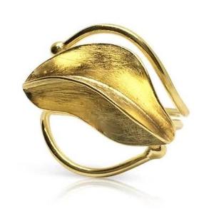 Romantic Vintage Statement <b>Ring</b> Fashionable Gold Plated Brass Inlay Stylish Gemstone Jewelry for Gift - Product Image 1
