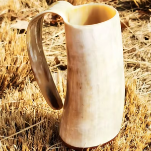 ถ้วยแตรทำมือธรรมชาติทนทานและเป็นมิตรกับสิ่งแวดล้อมด้วยงานฝีมือรูปพระจันทร์เสี้ยวแบบทึบ - Product Image 1