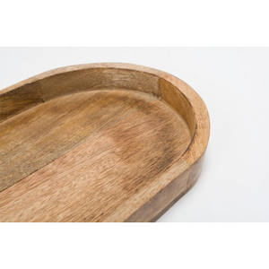 <b>Large</b> for Mango Wood Round <b>Serving</b> <b>Tray</b> Natural Colour with Handle Modern Design for Wedding Table - Product Image 3