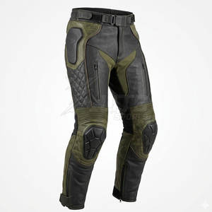 Pantalon de moto en cuir pour homme de haute qualité avec tissu respirant, doux et résistant, confortable à porter et doté de caractéristiques de sécurité - Product Image 2