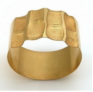 Touchstone Indian Stylish Handcrafted Stylish Intricate Designer Jewelry Broad <b>Cuff</b> <b>Bracelet</b> in Brass <b>Bracelets</b> for Sale - Product Image 2