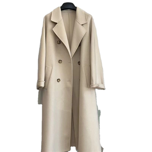 Abrigo de Lana de Invierno para Mujer 2026, Estilo Casual, Corte Entallado, Doble Botonadura, Cuello en V, Manga Larga, Nuevo Estilo - Product Image 5